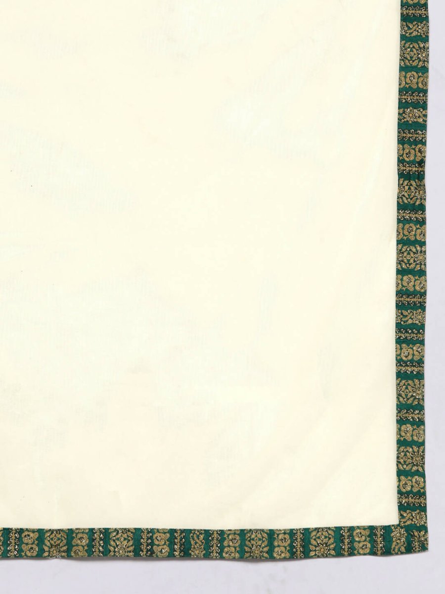 Ahalyaa Women's Traditional wear Kurta Set - Off White - Distacart