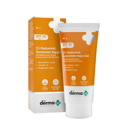 The Derma Co 1% Hyaluronic Sunscreen Aqua Gel with SPF 50 - Distacart