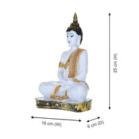 Thumbnail for GW Creations Polyresin Sitting Buddha Idol - Distacart
