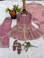 Thumbnail for Teeya Creation New Womens Trendy Embroidery Sequence Work Kurta Set - Dista