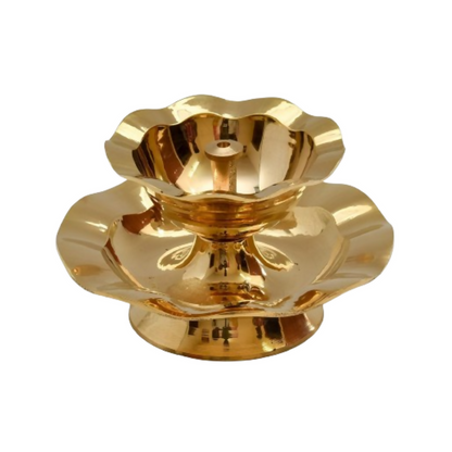 Bhimonee Decor Pure Brass Nanda Akhand Jyoth Table Diya - Dista