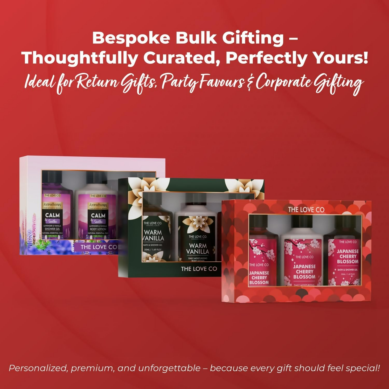 The Love Co. Japanese Cherry Blossom Bath And Body Care Gift Set Box Kit - Distacart