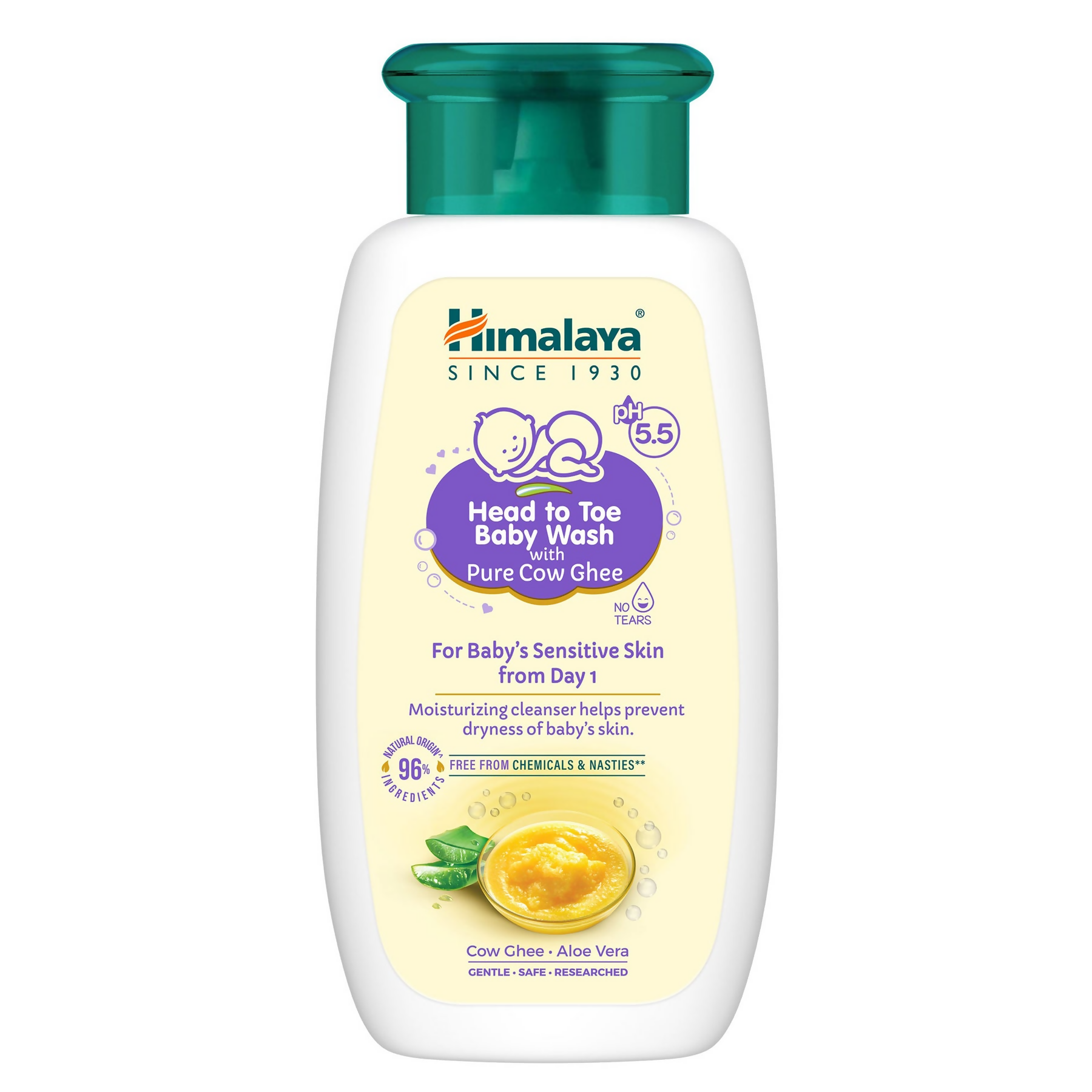 Himalaya Herbals Head to Toe Baby Wash with Pure Cow Ghee - Distacart