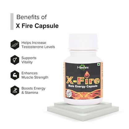 Hashmi Pharmacy X-Fire Capsule for Strength, Stamina, Energy, Power Men - Distacart