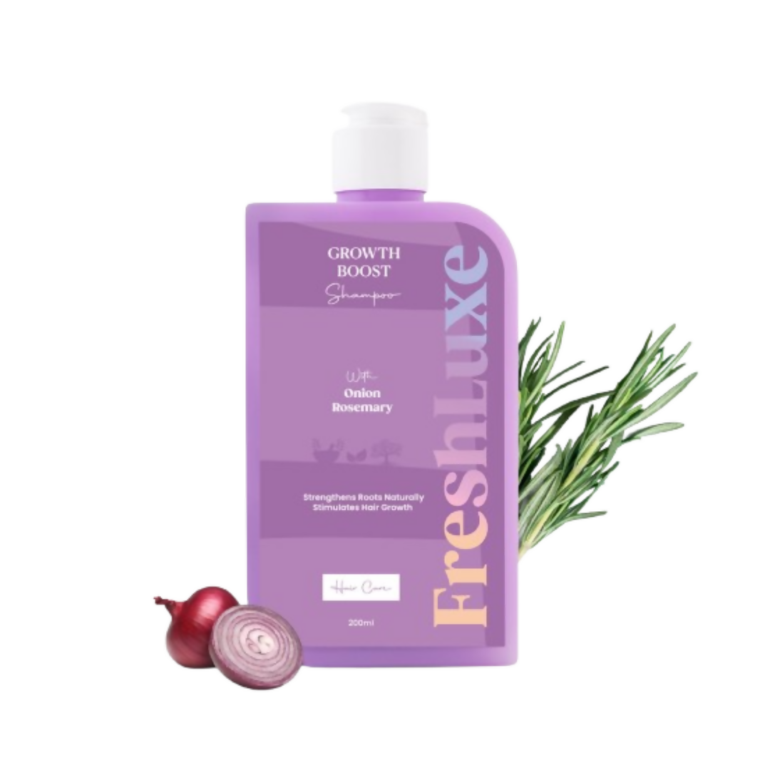 FreshLuxe Growth Boost Shampoo Hair-Fall Control Cleanser Onion & Rosemary