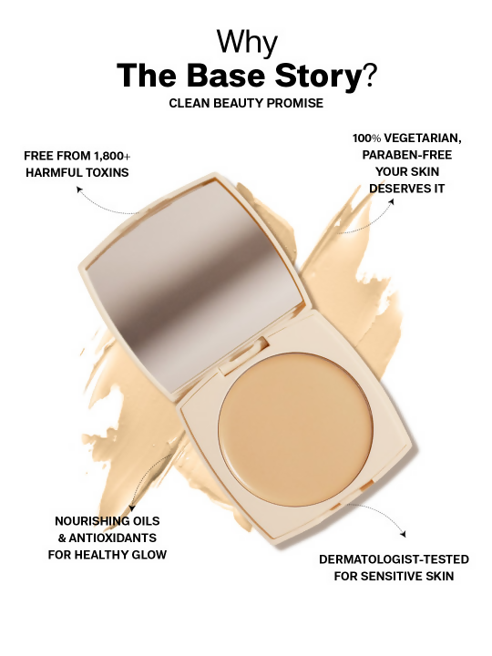 Flicka Cosmetics The Base Story Cream Foundation with SPF Waterproof Caramel - Distacart