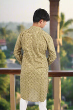 Thumbnail for Souchii Men Pure Cotton Geometric Printed Straight Kurta