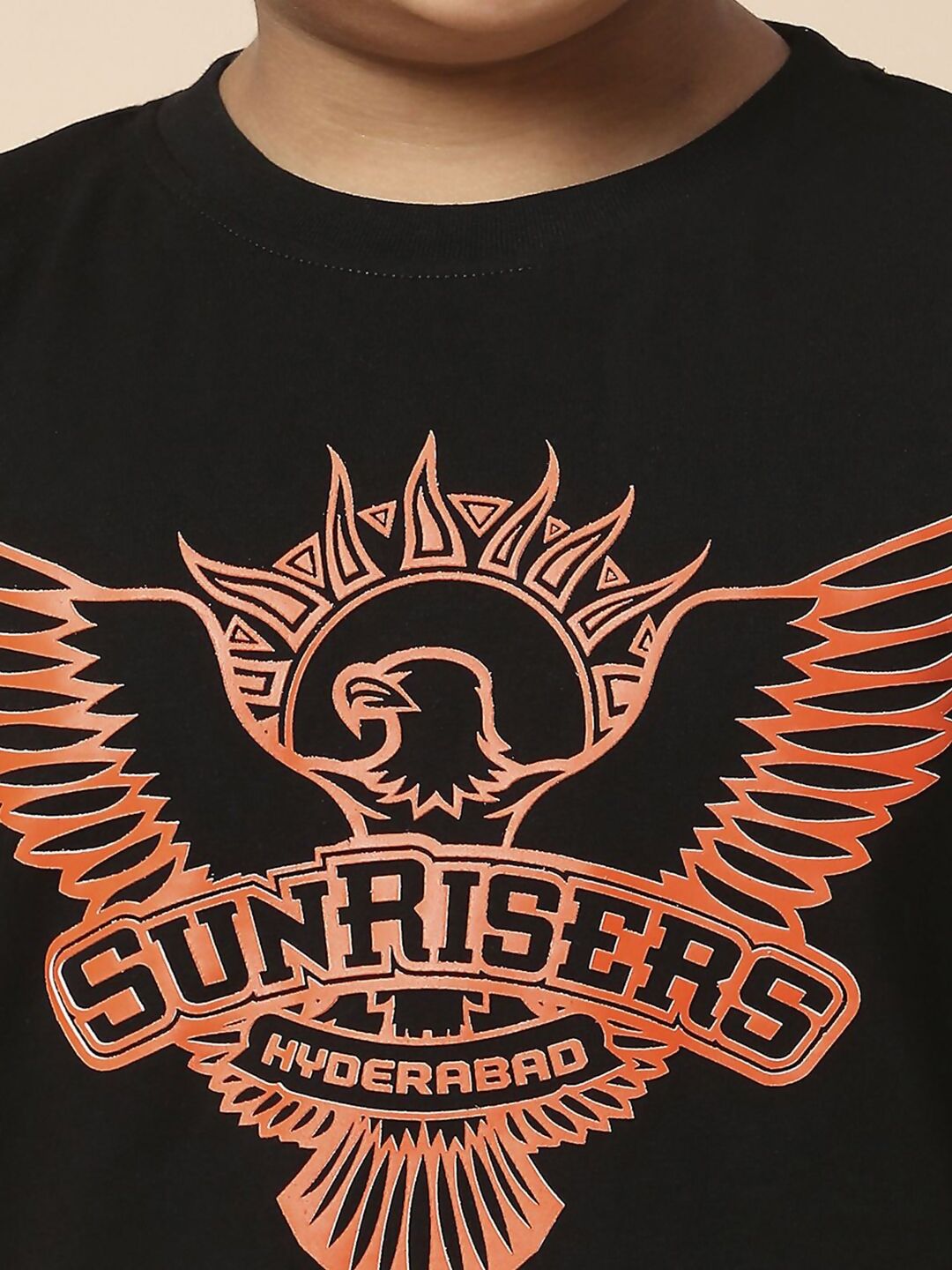 Fancode Kids Typography Printed Round Neck Sunrisers Hyderabad IPL T-Shirt - Distacart