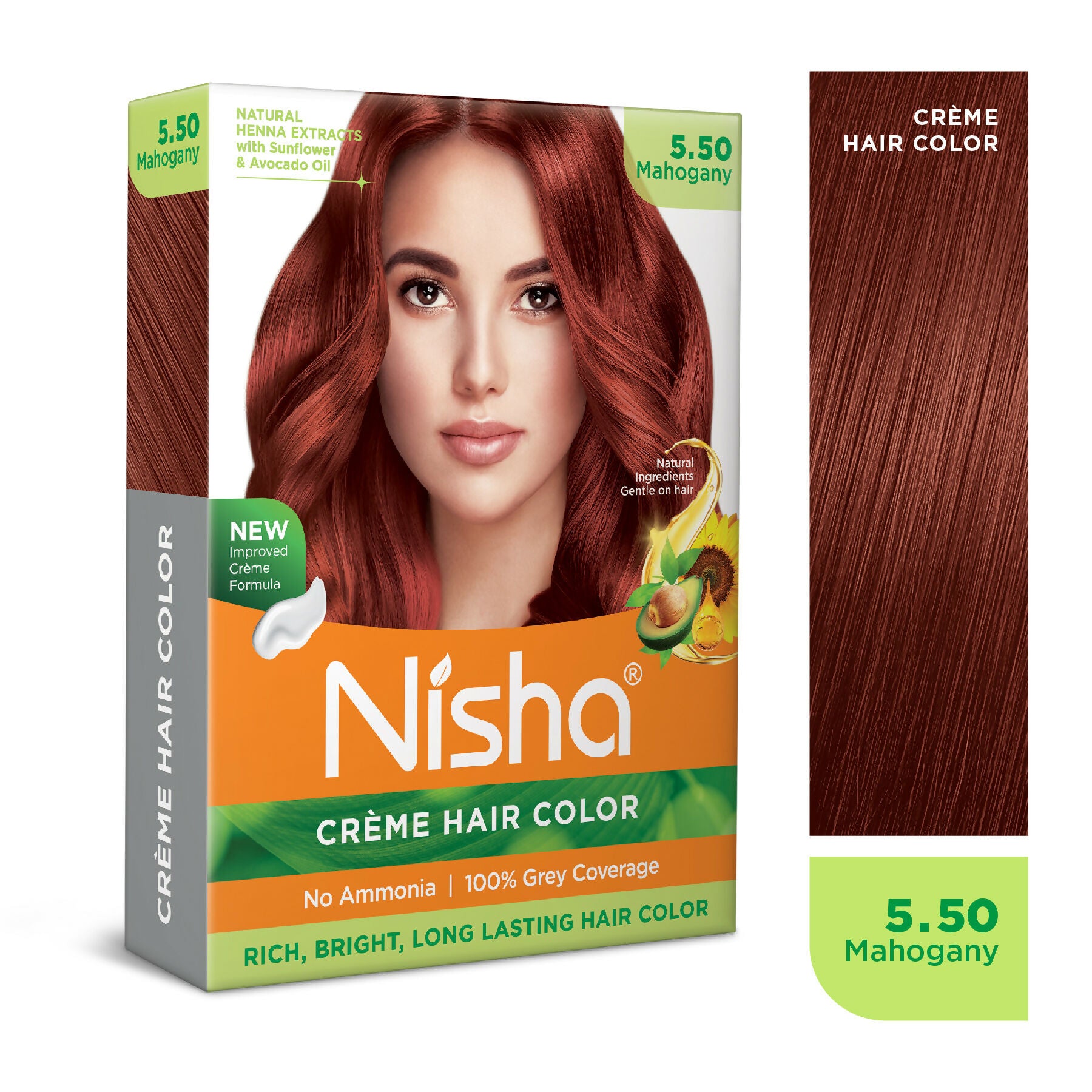 Nisha Creme Hair Color for Women - Mahogany - Distacart