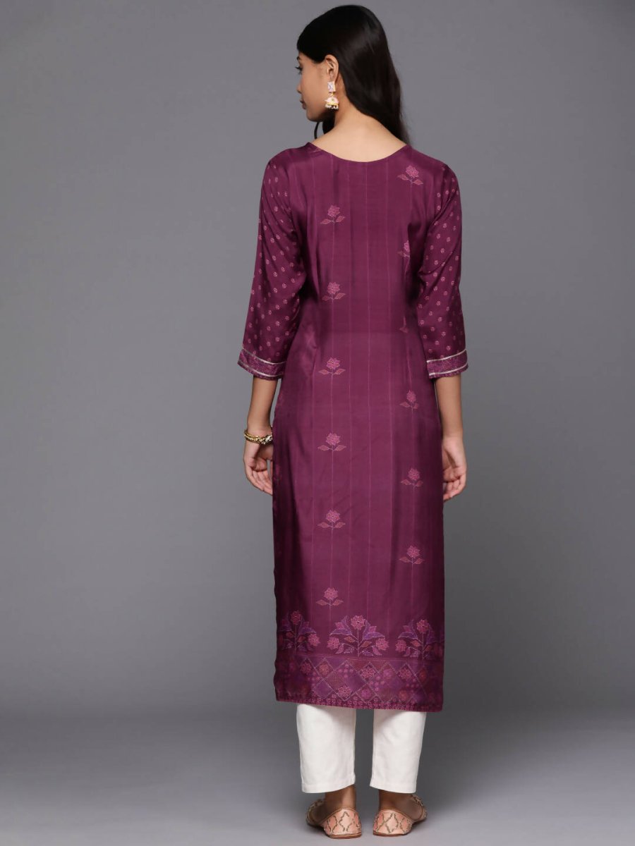 Ahalyaa Women's Traditional wear Kurta - Purple - Distacart