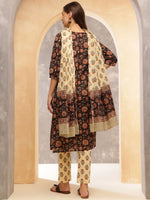 Thumbnail for Anouk Women Ethnic Motifs Printed Regular Pure Cotton Kurta with Trousers & With Dupatta