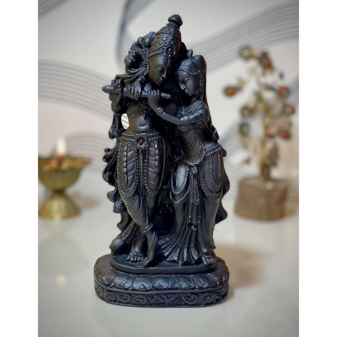 HR Enterprises Black Radha Krishna Idol - Distacart