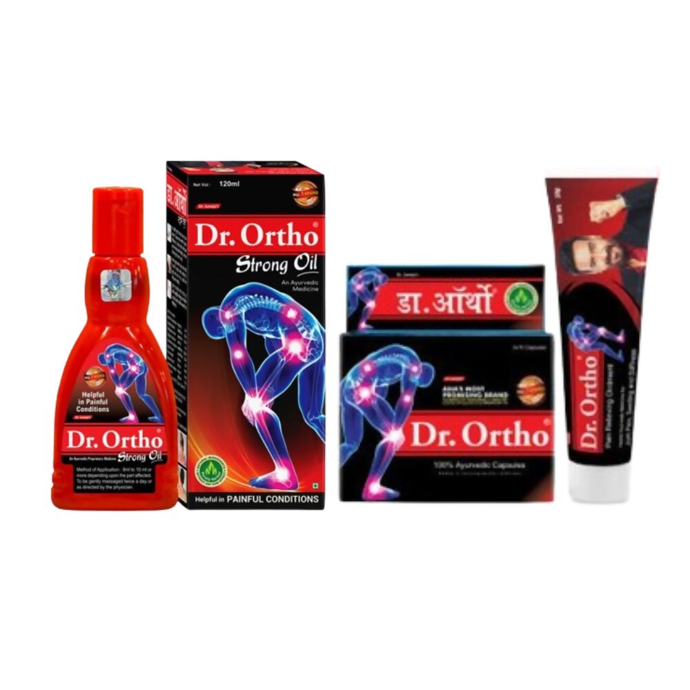 Dr. Ortho Ointment, Strong Oil & Capsules Combo - Distacart