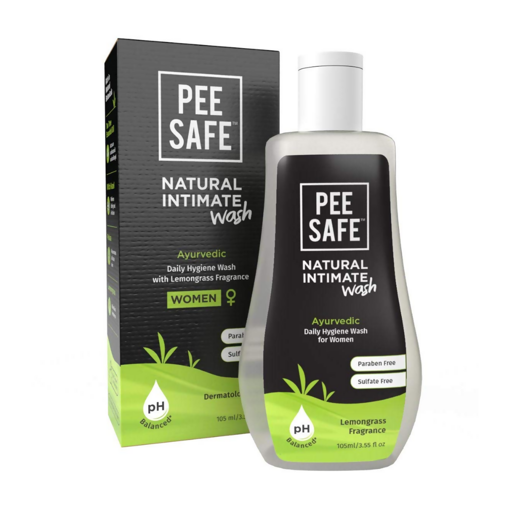 Pee Safe Natural Intimate Wash with Lemongrass Fragrance and Natural Intimate Wipes For Women - Dista