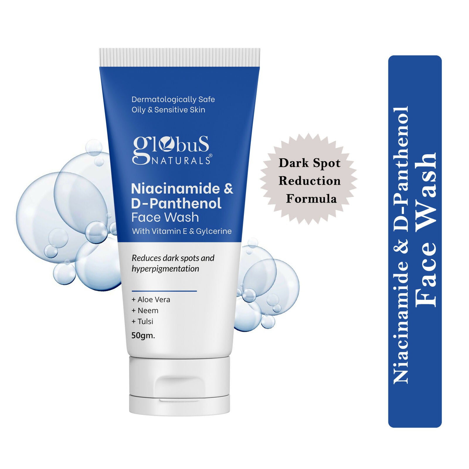 Globus Naturals Niacinamide & D-Panthenol Face Wash with Vitamin E & Glycerine