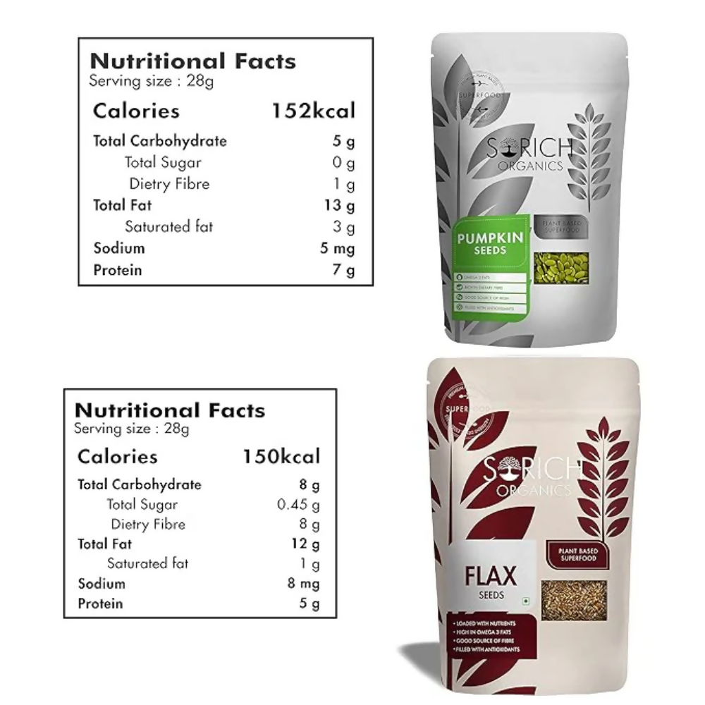 Sorich Organics Raw Flax Seeds + Pumpkin Seeds - Distacart