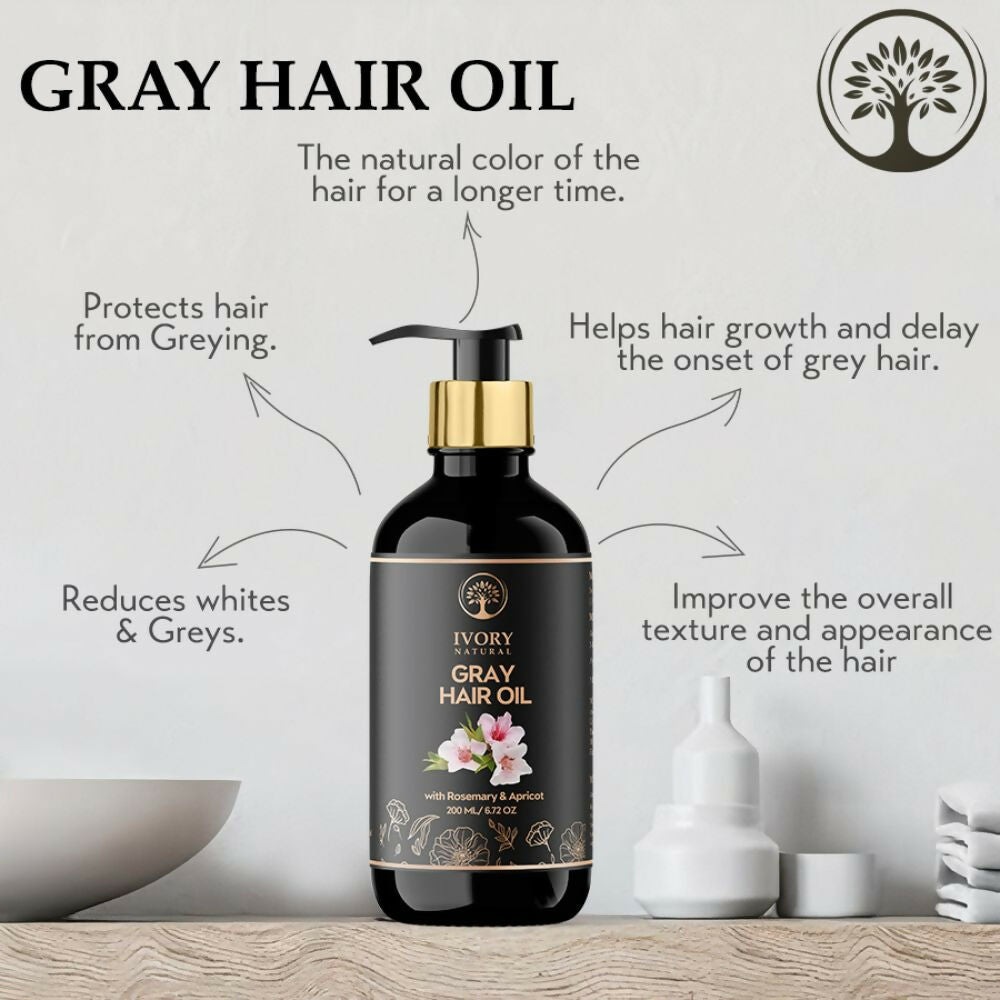 Ivory Natural Gray Oil Restore Natural Black Hair And Shine - Distacart