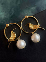Thumbnail for Joban Fashion Women White Pearl With Golden Top Stud Earring - Distacart