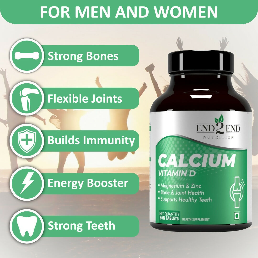 End2End Nutrition Calcium Vitamin D Tablets - Distacart