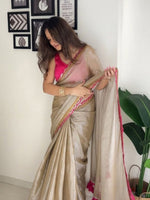 Thumbnail for Anouk Embroidered Tissue Saree