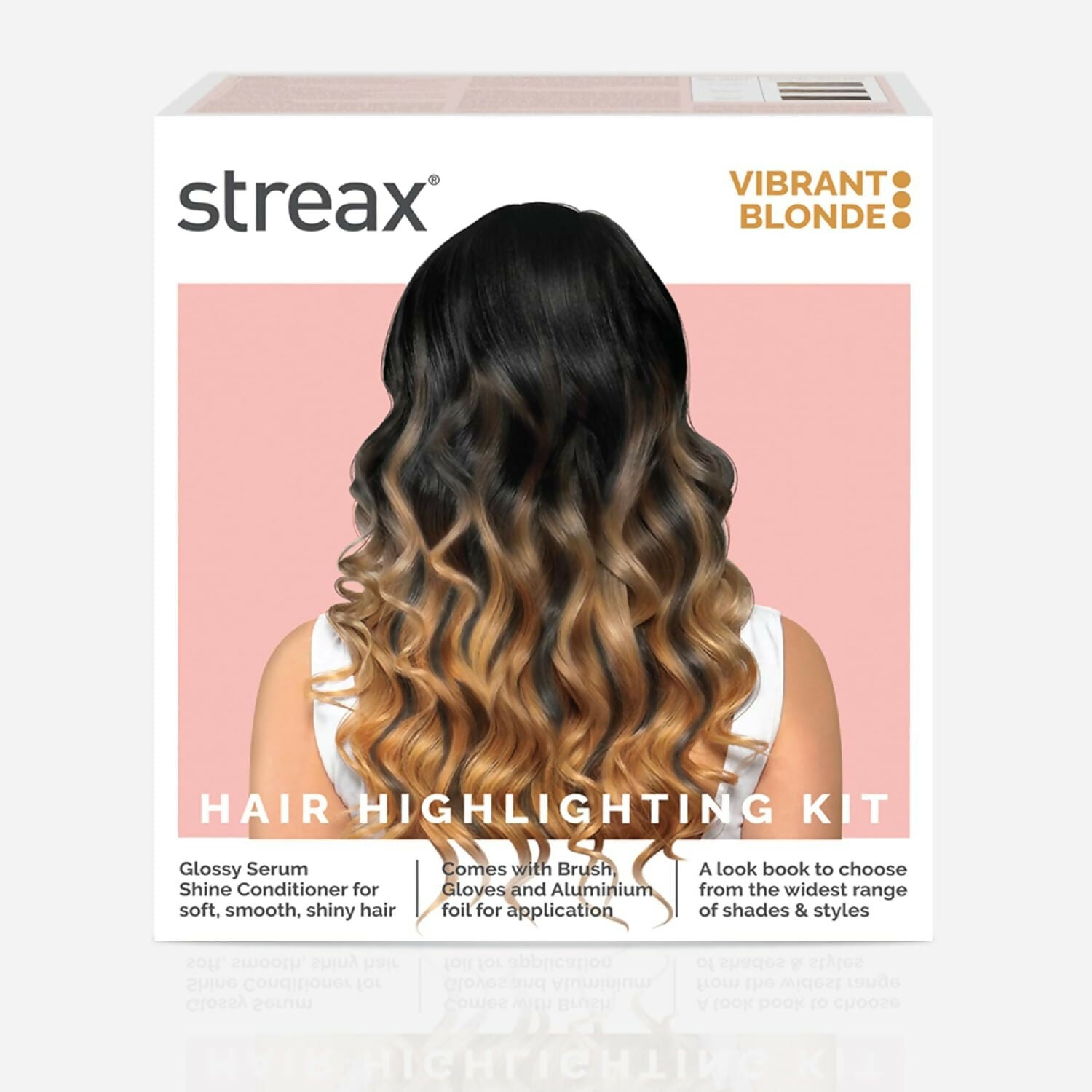 Streax Hair Color Highlighting Kit - Vibrant Blonde - Distacart