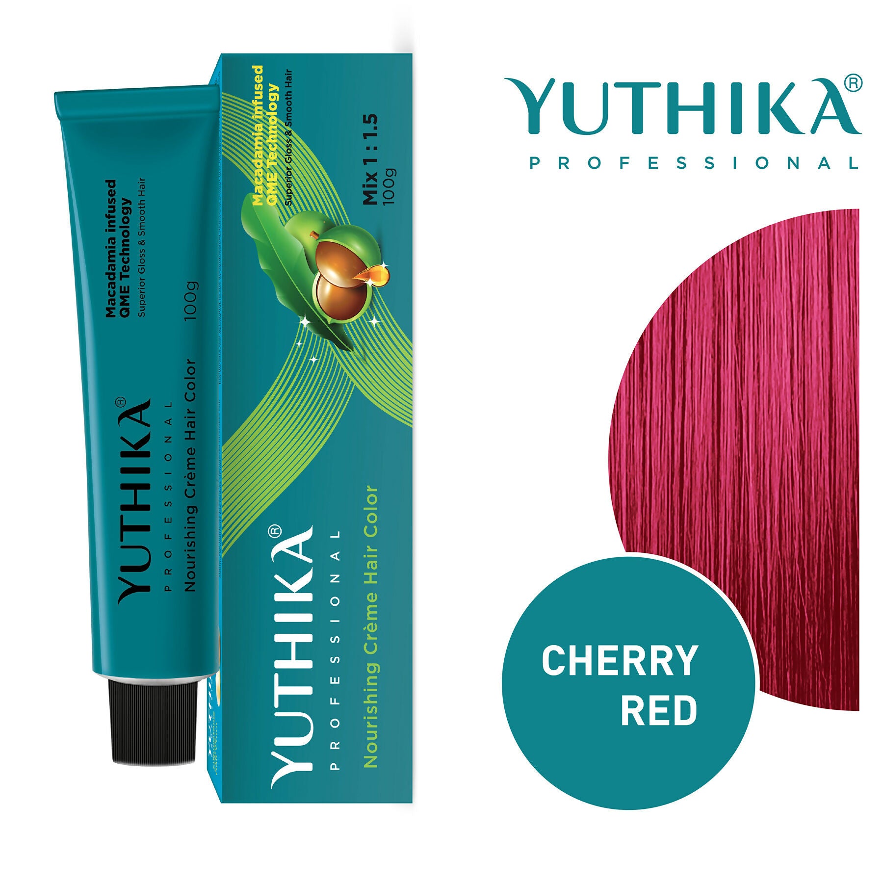 Yuthika Professional Creme Hair Colour - Cherry Red - Distacart