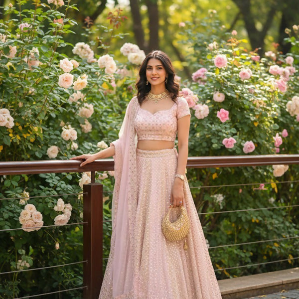 Lehenga Mart Designer Indian Wedding Lehenga Choli-Pink - Distacart