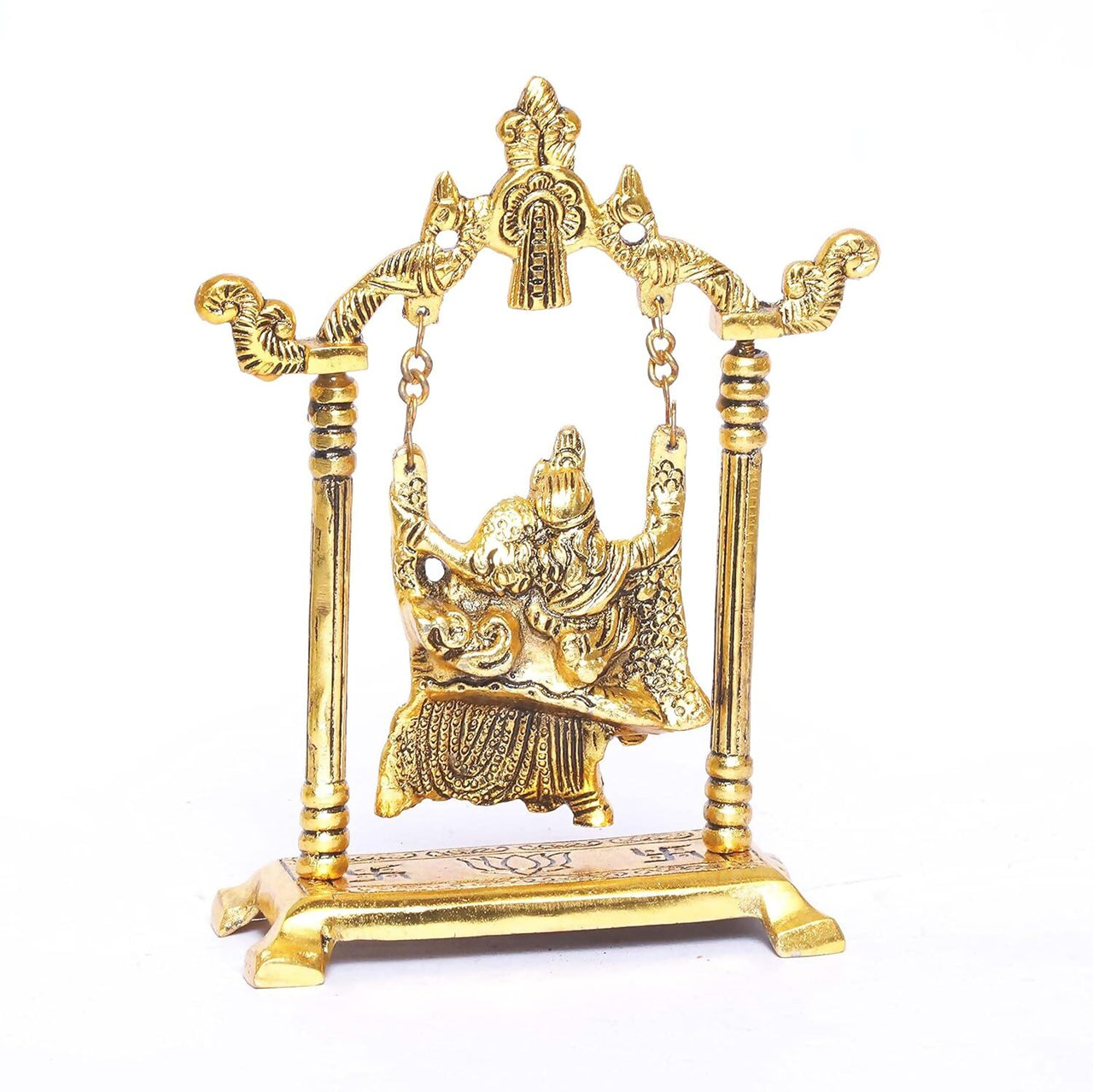 KridayKraft Radha Krishna on Swing jhula Metal Statue - Distacart
