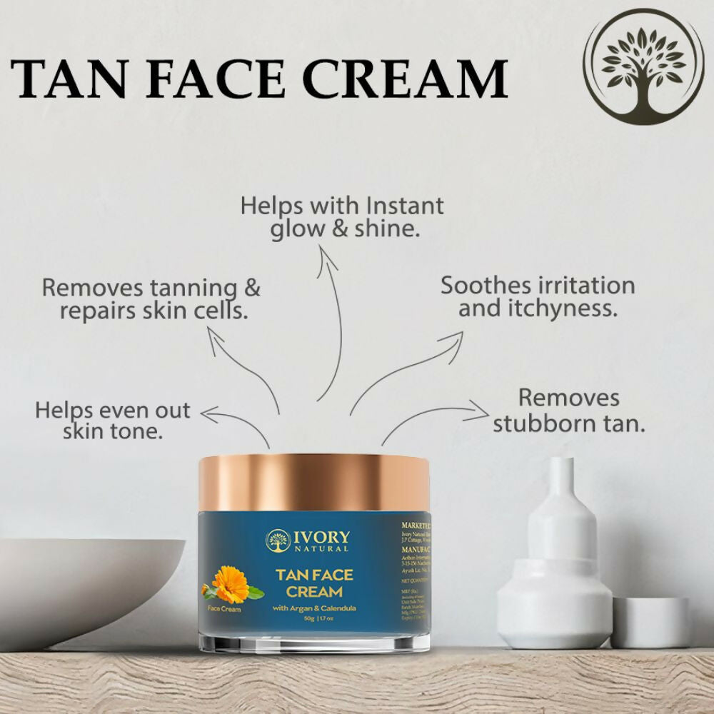 Ivory Natural Tan Face Cream For Sun Tan Protection - Distacart