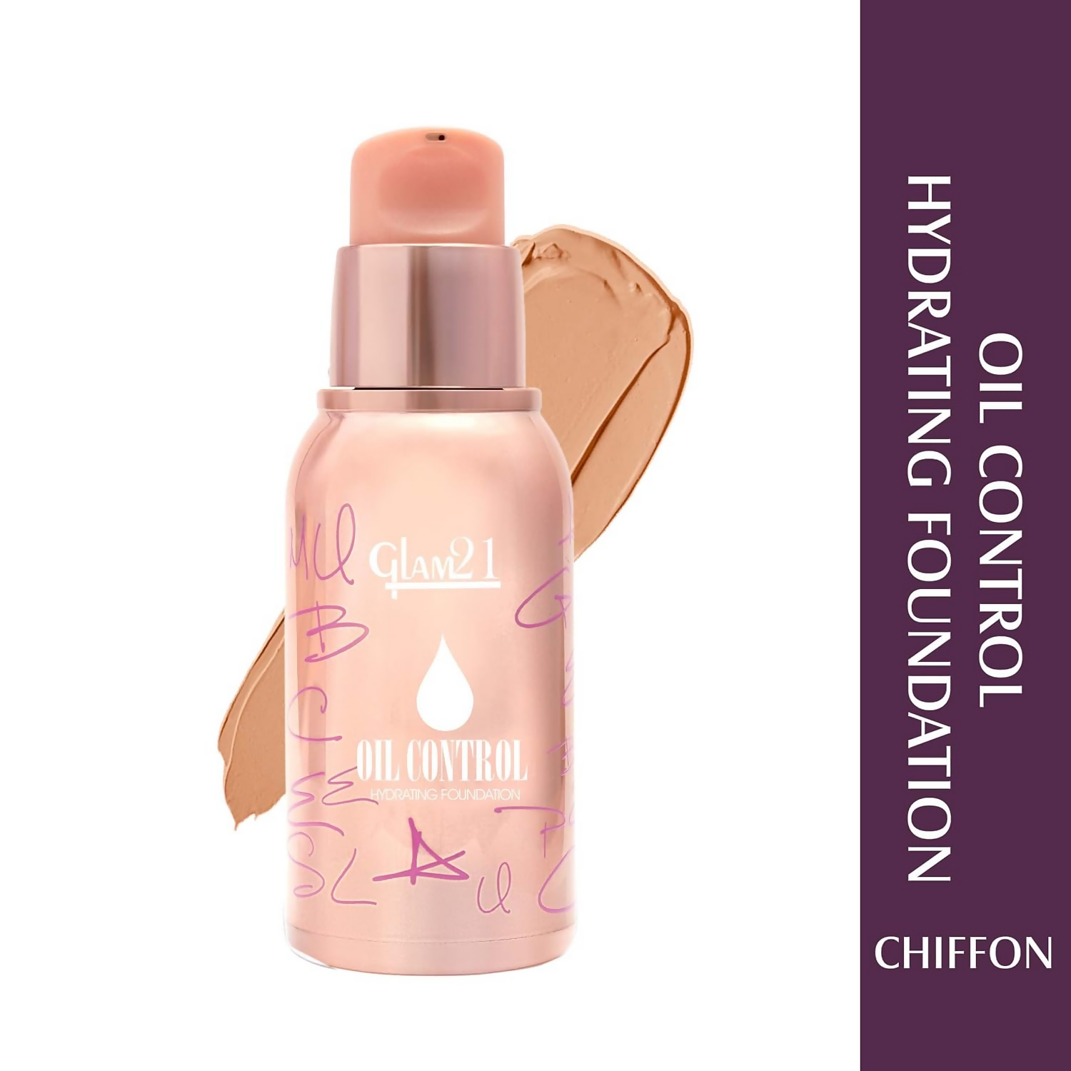 Glam21 Oil Control Hydrating Foundation - 05 Chiffon - Distacart