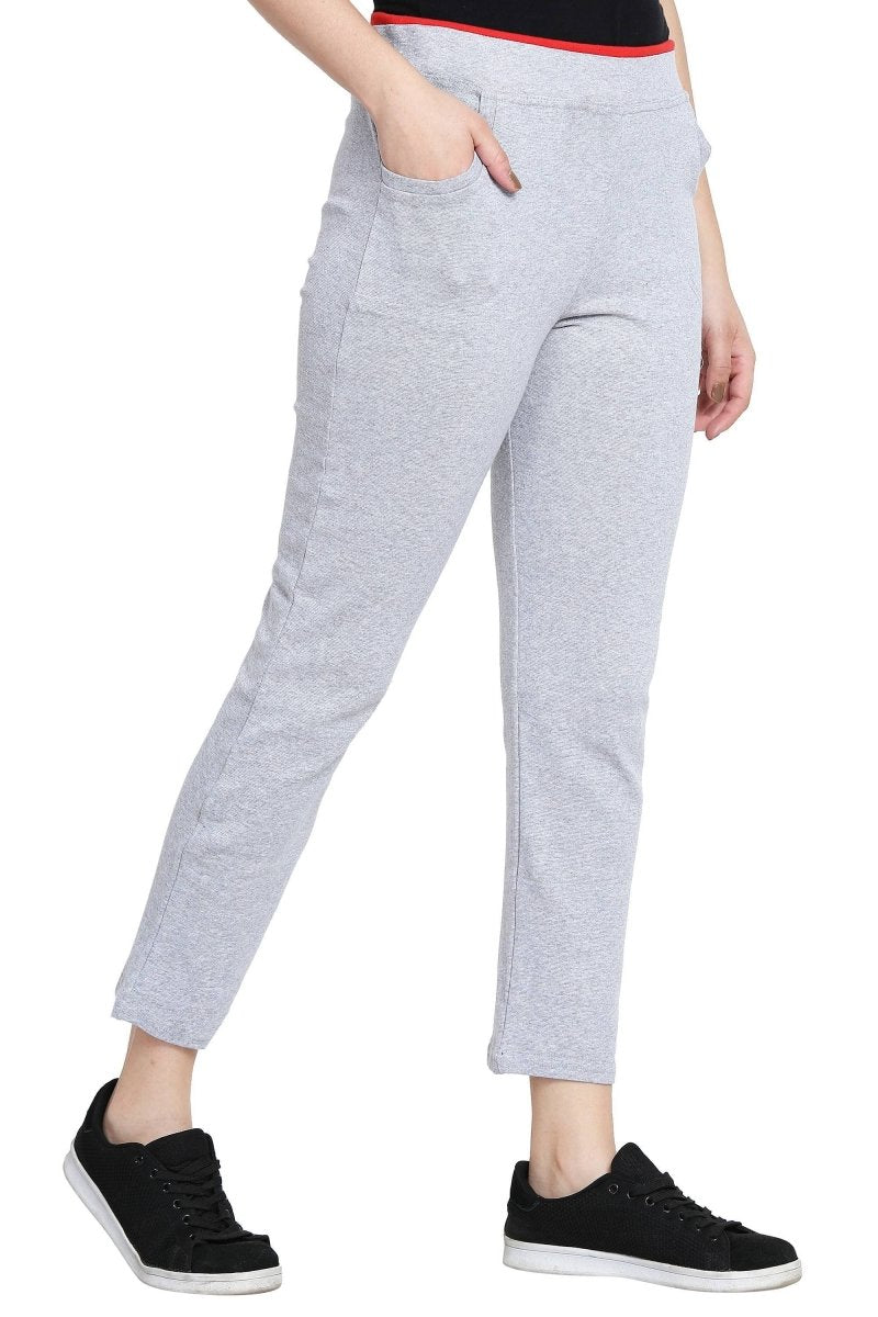 Asmaani Silver color Hosiery Lower with Two Side Pockets.