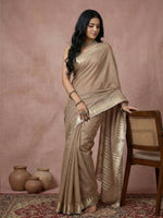 Thumbnail for Shree Shyam Fashion Beige Cotton Saree - Distacart