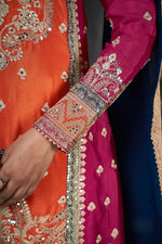 Thumbnail for Partywear Designer Keshri Chinon Fabric suit - Shagun - Distacart