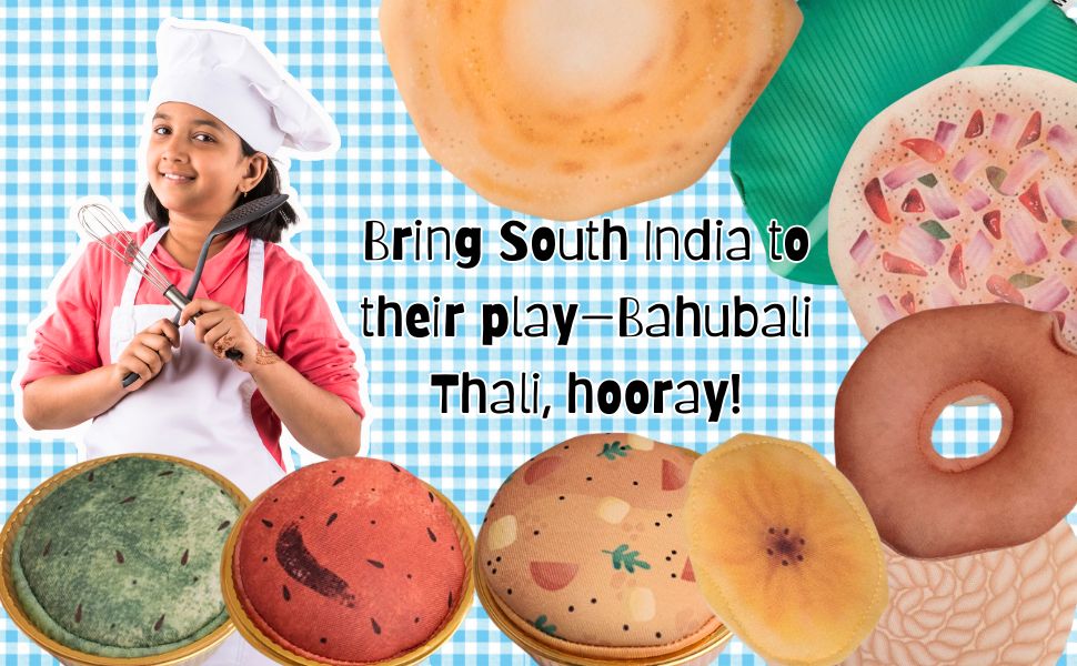 The Small Wonderland Bahubali Set-20 Piece Set-South Indian food inspired Pretend Play Food Toys - Distacart