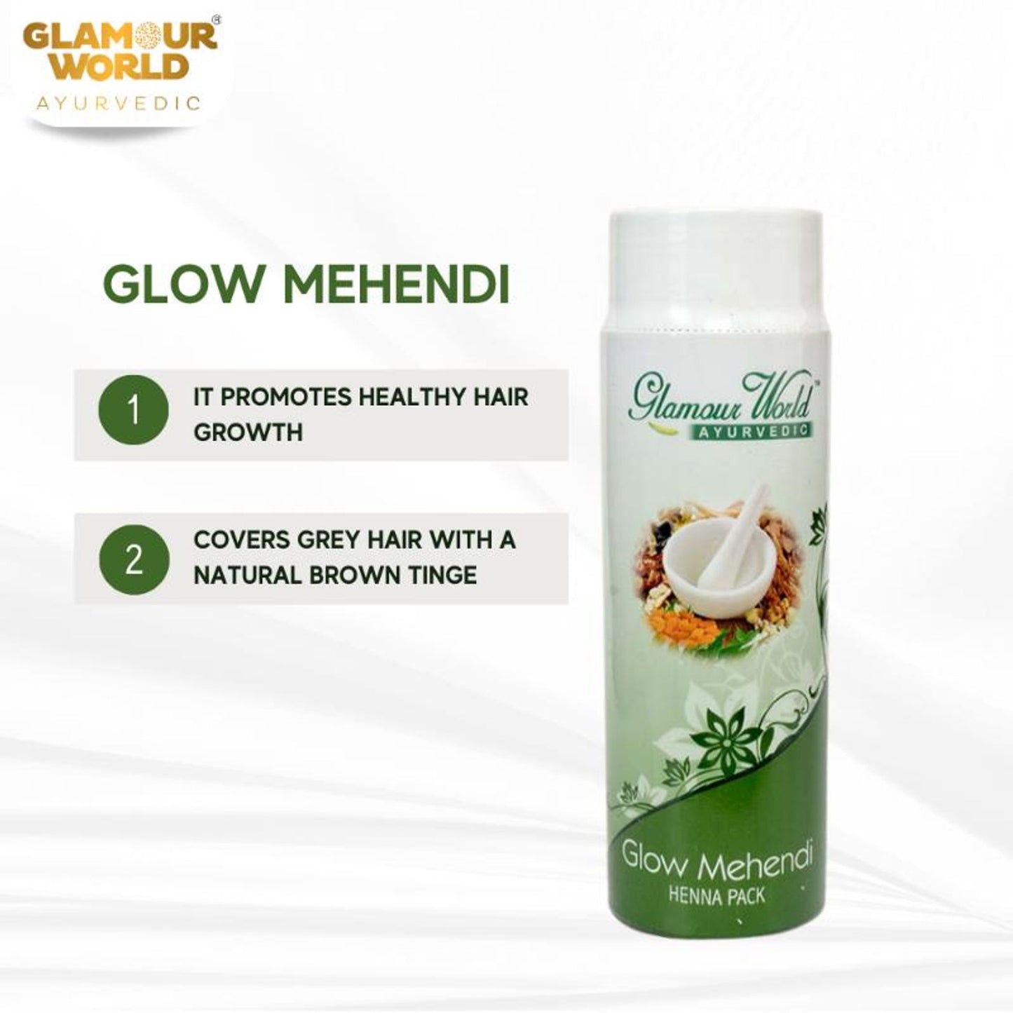 GLAMOUR WORLD AYURVEDIC Glow Mehendi Hair Color - Distacart