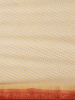 Thumbnail for Anouk Off White & Red Woven Design Zari Pure Georgette Kanjeevaram Saree - Distacart