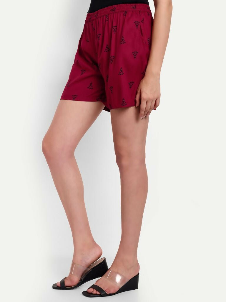 Alvano Printed Red Boxer Shorts - Distacart