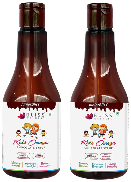 bliss welness kids omega chocolate syrup 100ml each