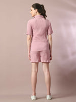 Thumbnail for Myshka Women's Pink Solid Regular Fit Shirt - Distacart