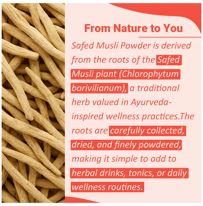 Minature Safed Musli Organic Powder