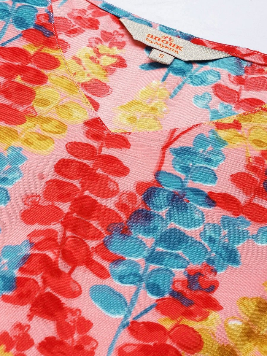 Anouk Women Floral Printed Regular Kurta With Trousers & Dupatta - Distacart