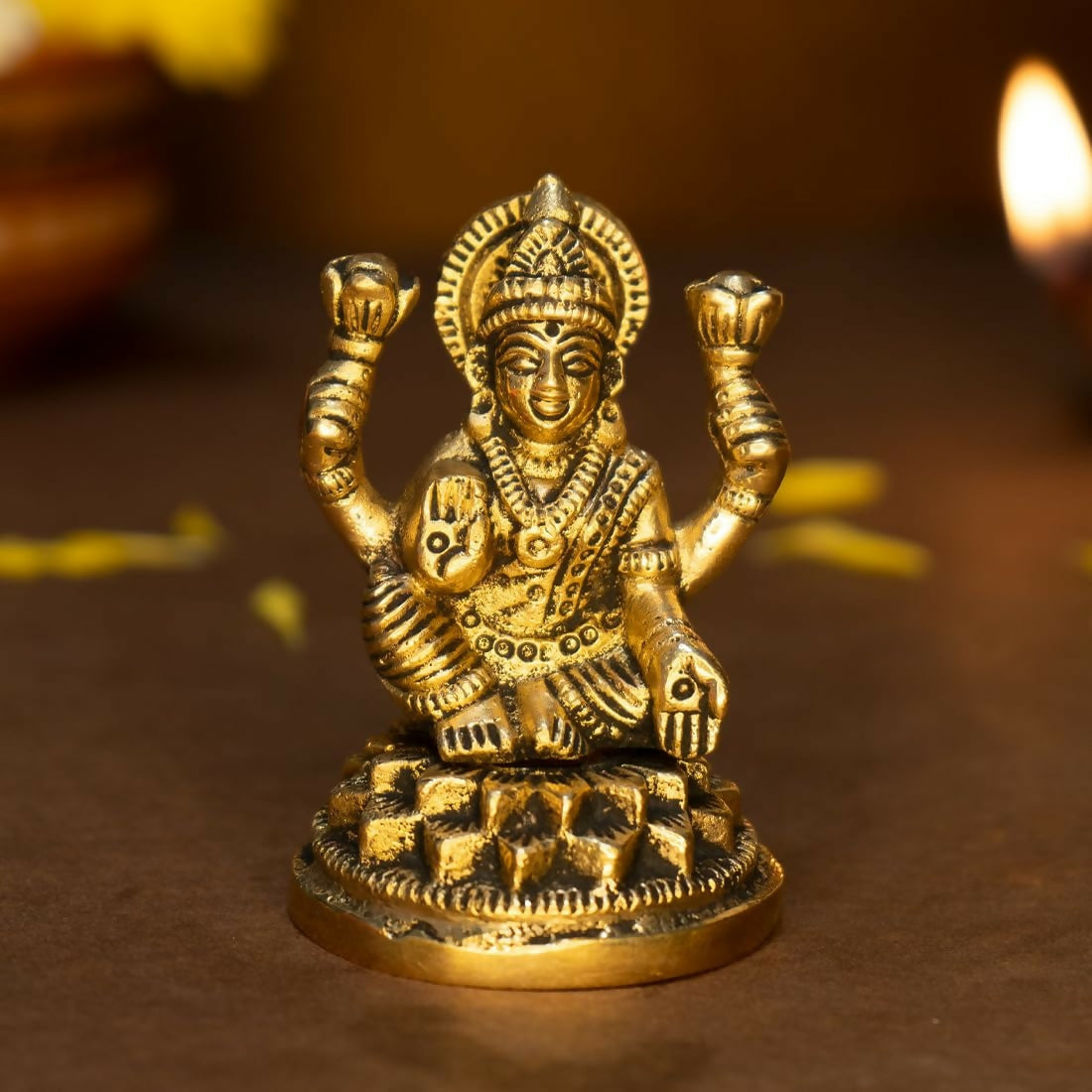 Ekhasa 100% Pure Brass Lakshmi Devi Idol - Distacart