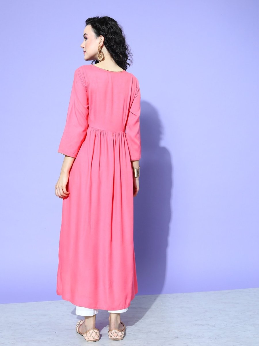 All About You Women Ethnic Motifs Embroidered Anarkali Kurta - Distacart