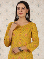 Thumbnail for Ode by House of Pataudi Ethnic Motifs Printed Straight Kurta - Distacart