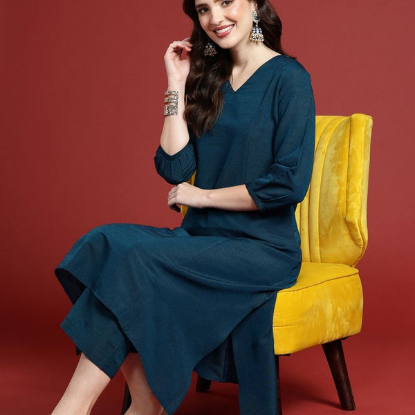 Anouk Panelled Kurta with Trousers - Distacart