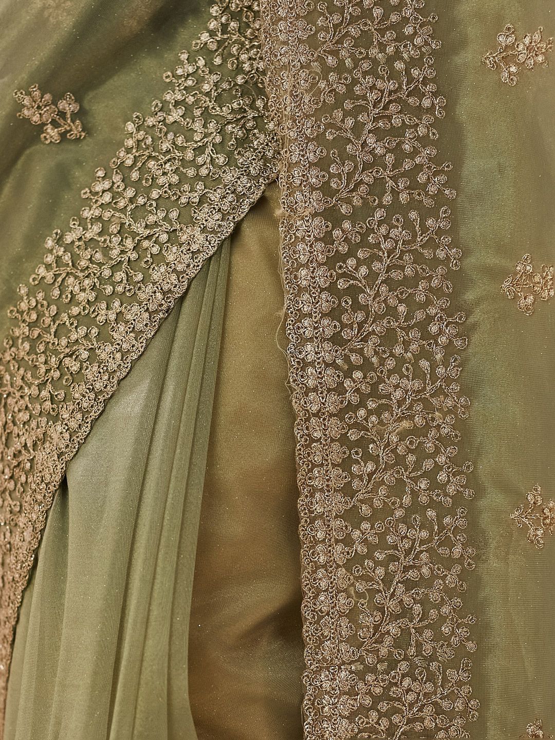 kasee Floral Zardozi Supernet Designer Saree - Distacart
