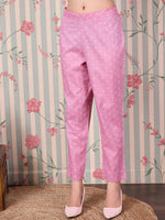 Thumbnail for Ode by House of Pataudi Bandhani Printed Pure Cotton Kurta with Trousers & Dupatta - Distacart