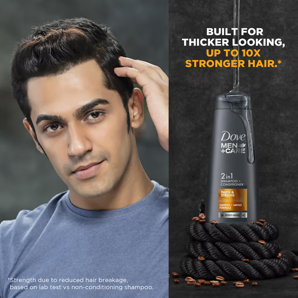 Dove Men + Care Thick & Strong 2 In 1 Shampoo + Conditioner - Distacart