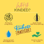 Thumbnail for kinded kind eyes kajal 3 in 1 kohl kajal eye liner smokey eye shadow 02 wishful white