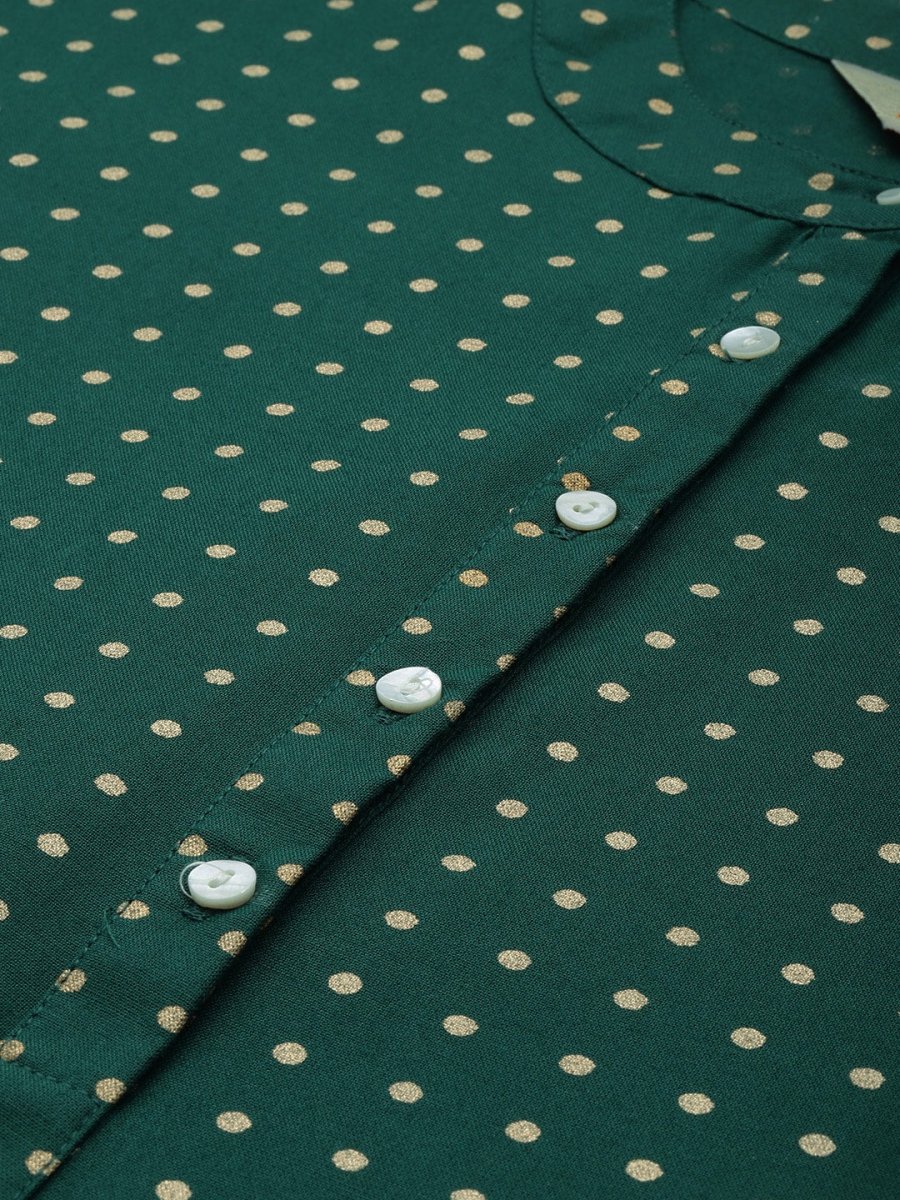 Anouk Women Polka-Dots Printed Kurta with Trousers - Distacart